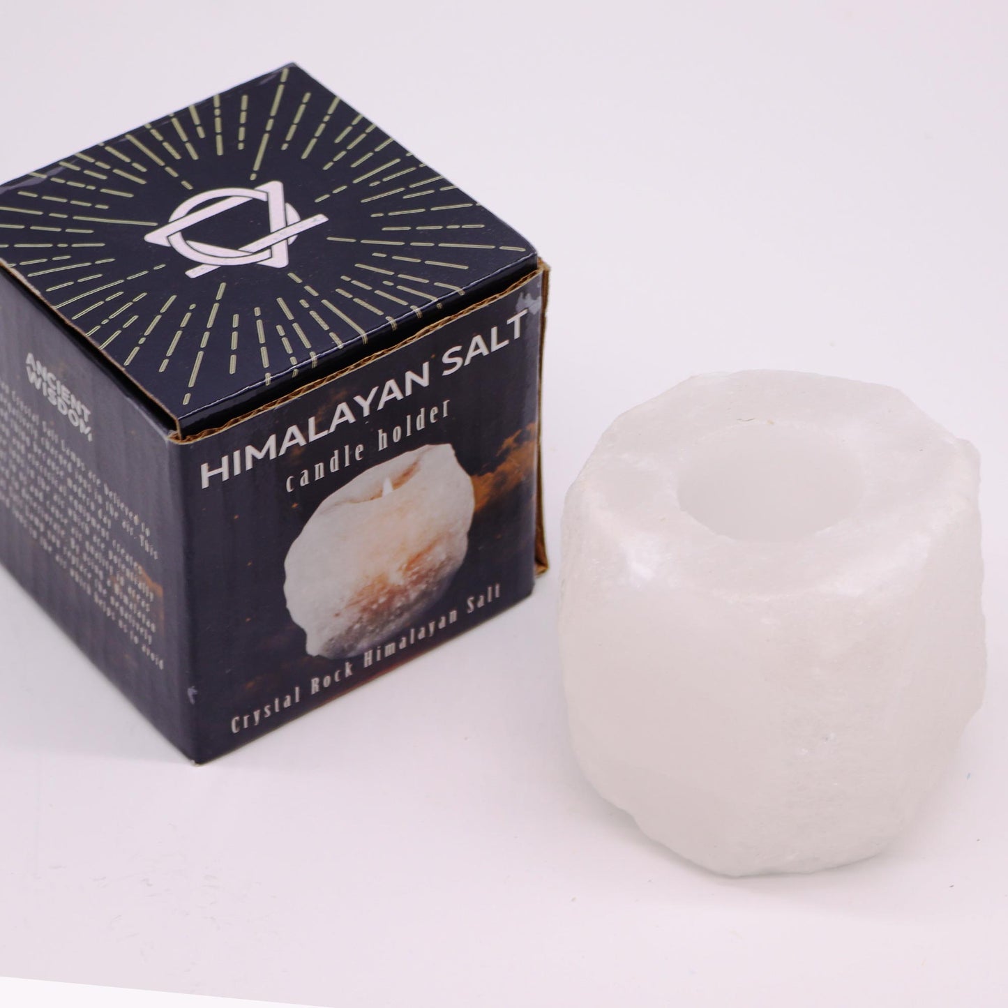 Crystal Rock Himalayan Salt Candle Holder