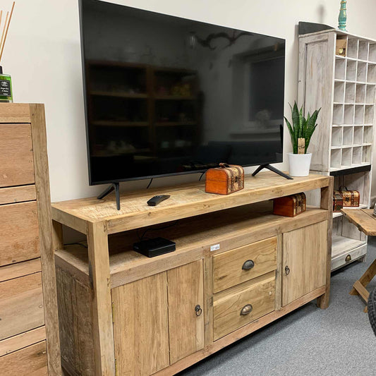 Large TV Stand - Recycled Teak Wood