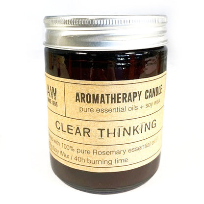 Aromatherapy Soy Wax Jar Candle - Clear Thinking