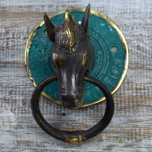 Brass Door Knocker - Horse Head