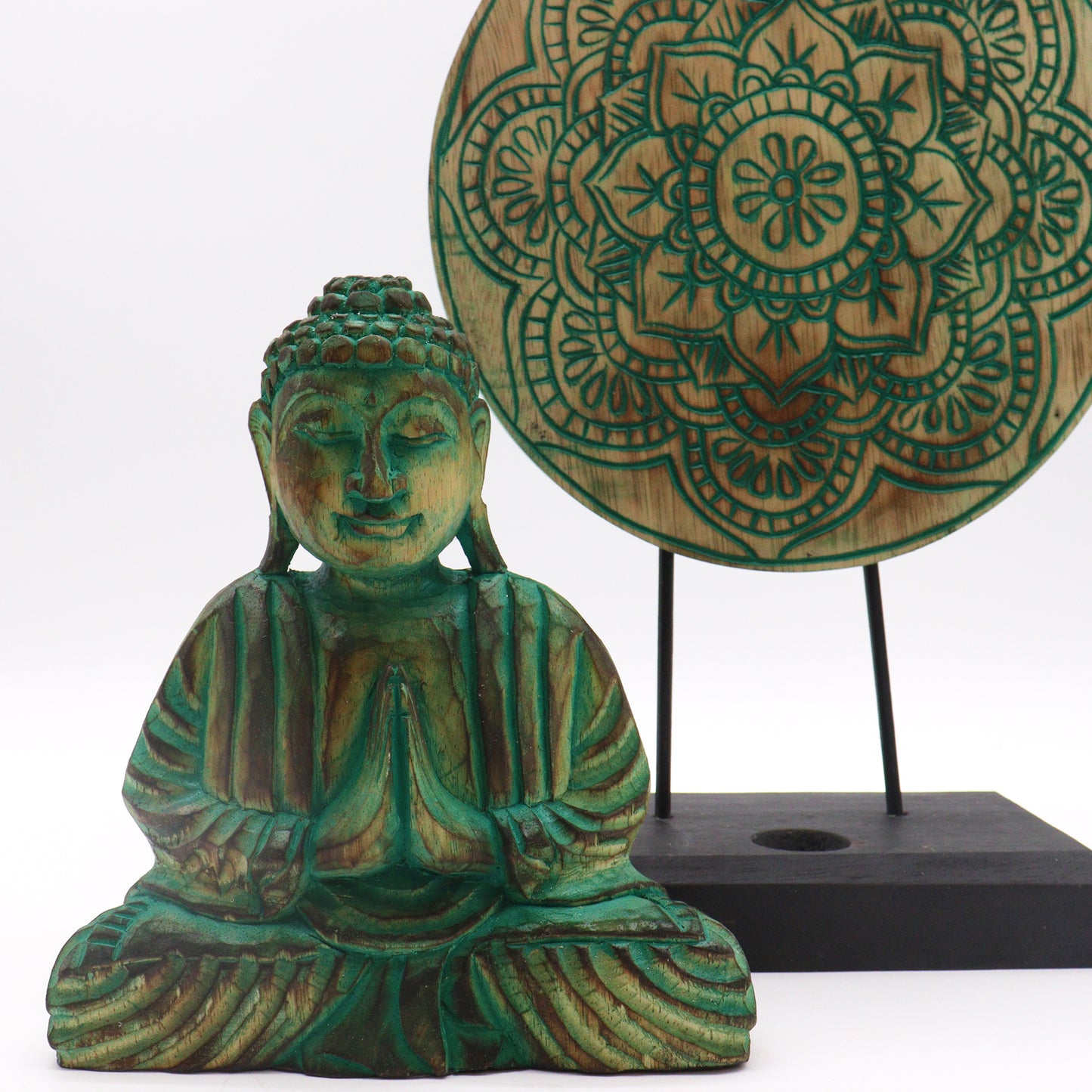 Buddha Feng Shui Set - Green Buddha Knot