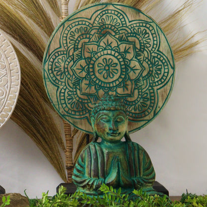 Buddha Feng Shui Set - Green Buddha Knot