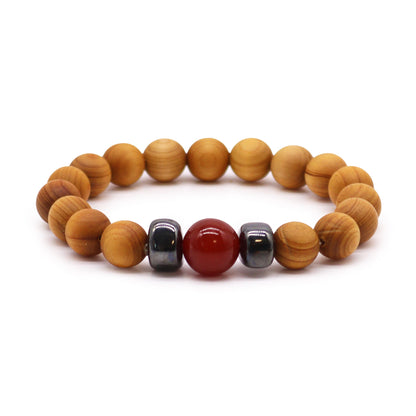 Cedarwood Root Chakra Bangle - Red Jasper