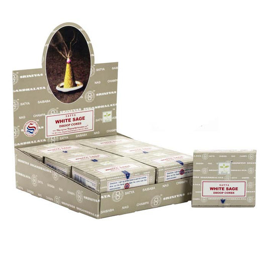 Satya Incense Dhoop Cones - White Sage