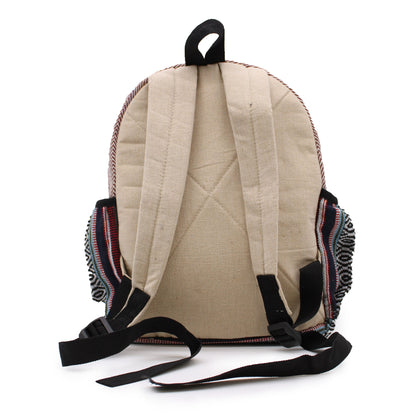 Small Hemp Backpack - Zig Zag Zips