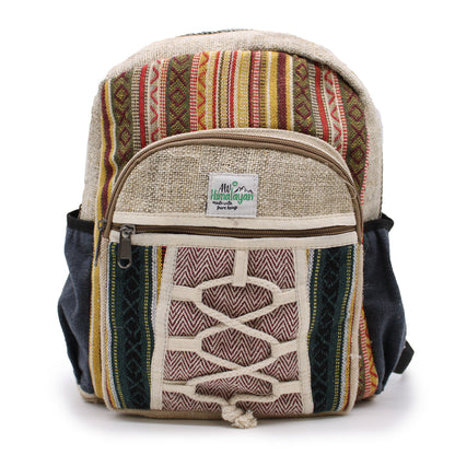 Small Hemp Backpack - Rope & Pockets