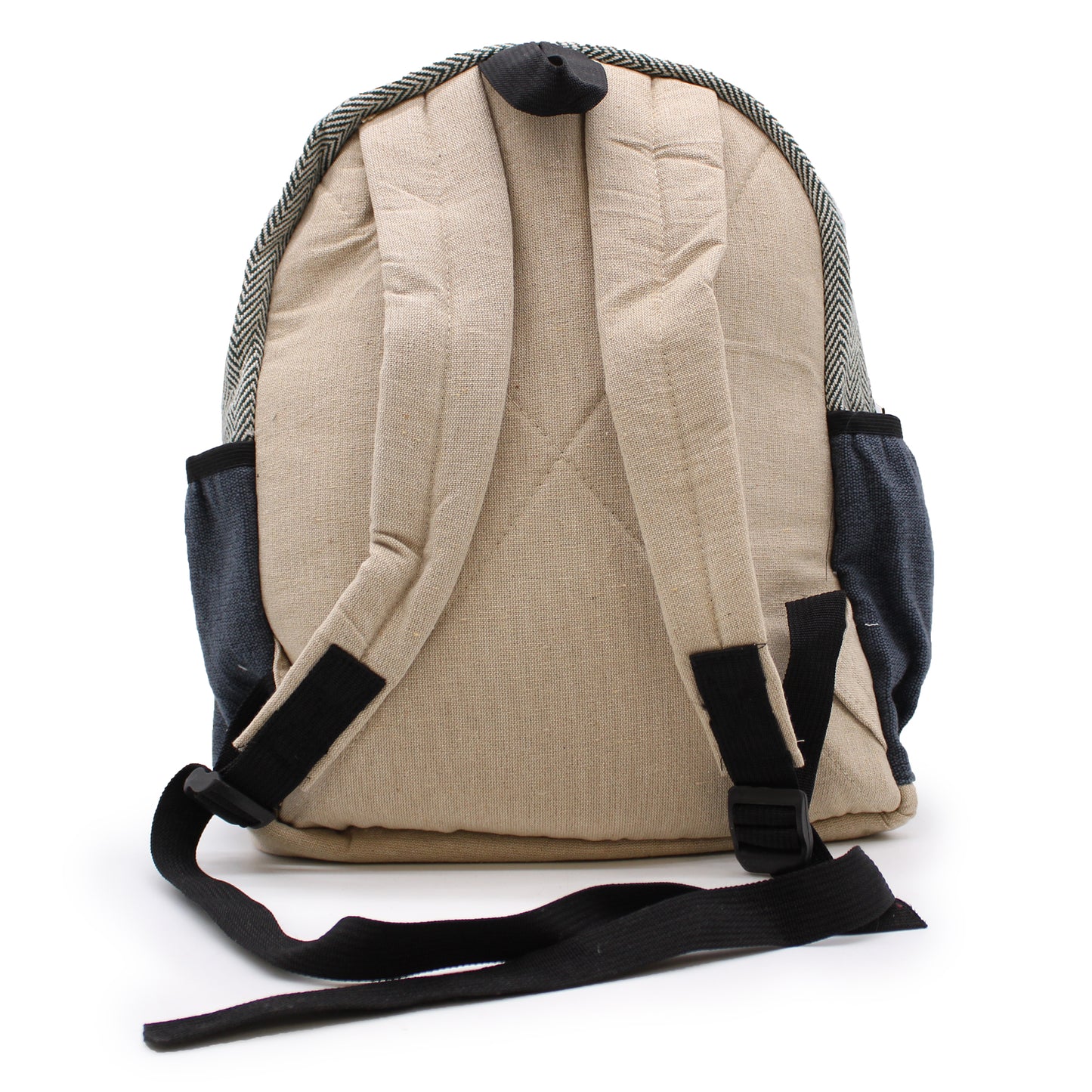 Small Hemp Backpack - Rope & Pockets