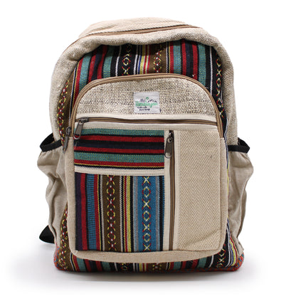 Large Hemp Backpack - Straight Zips