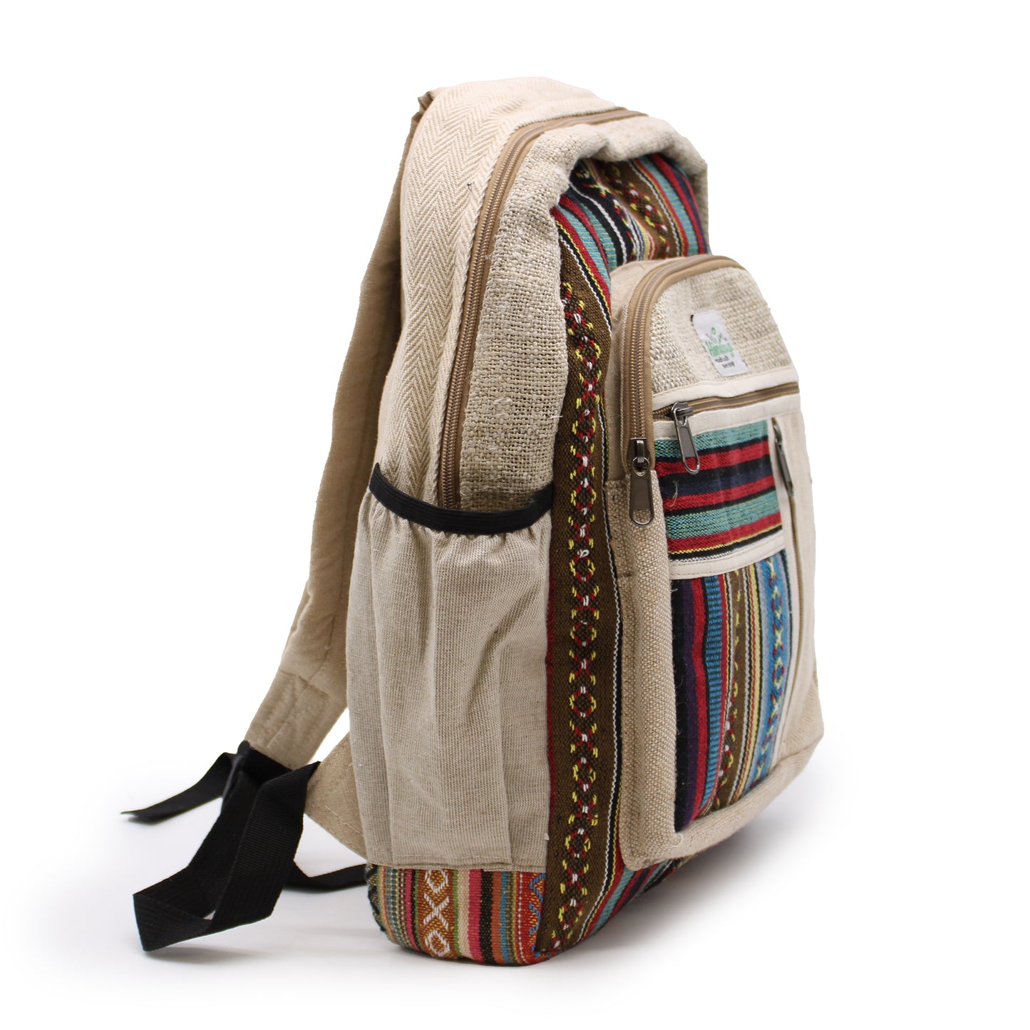 Large Hemp Backpack - Straight Zips