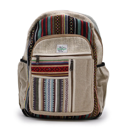 Large Hemp Backpack - Straight Zips