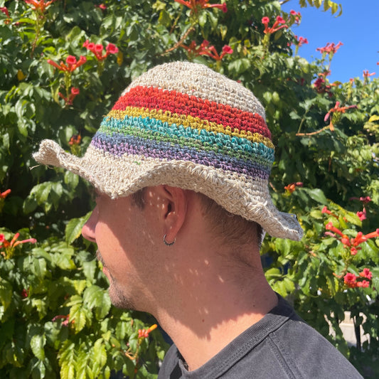 Hand-Knitted Festival Sun Hat