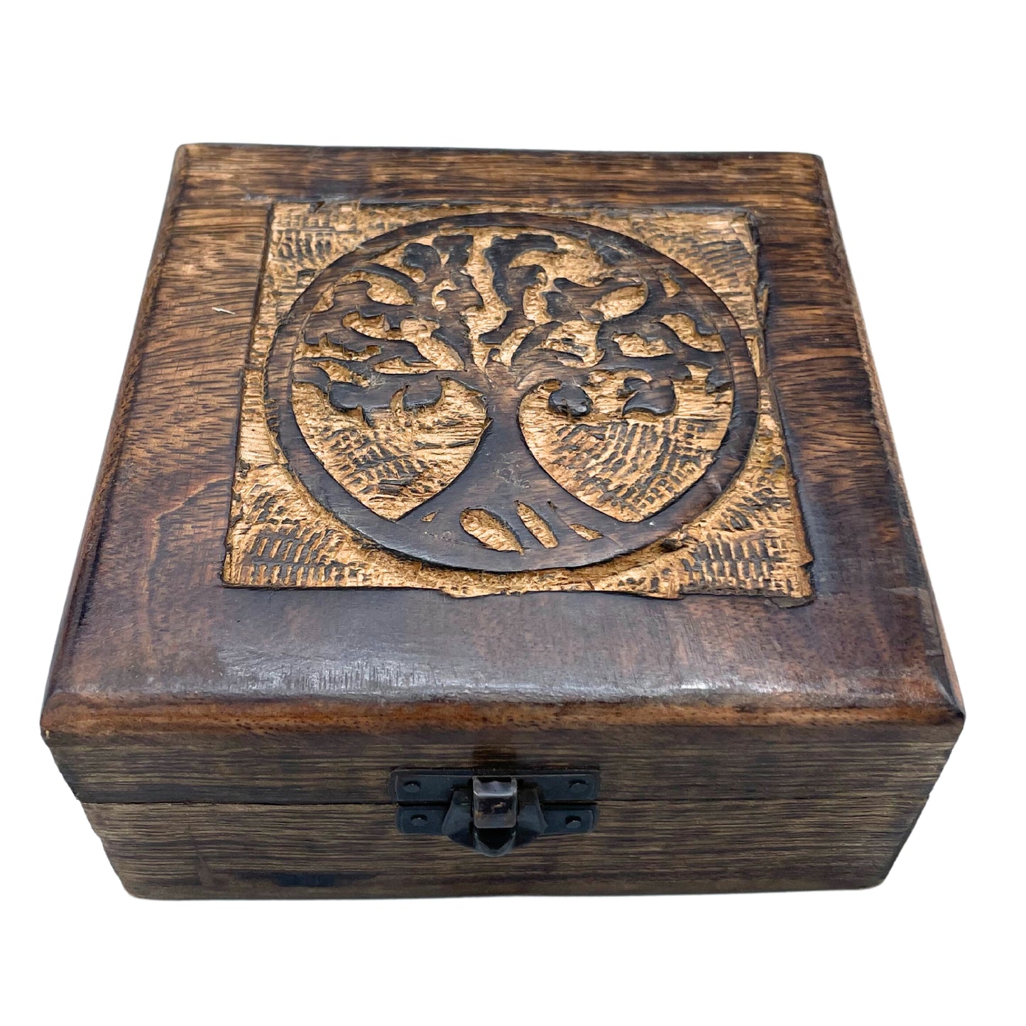 Hand Engraved Wooden Storage Box