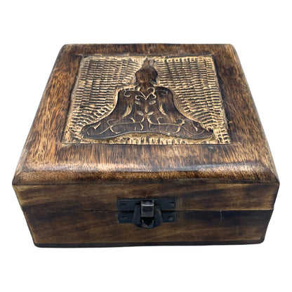 Hand Engraved Wooden Storage Box