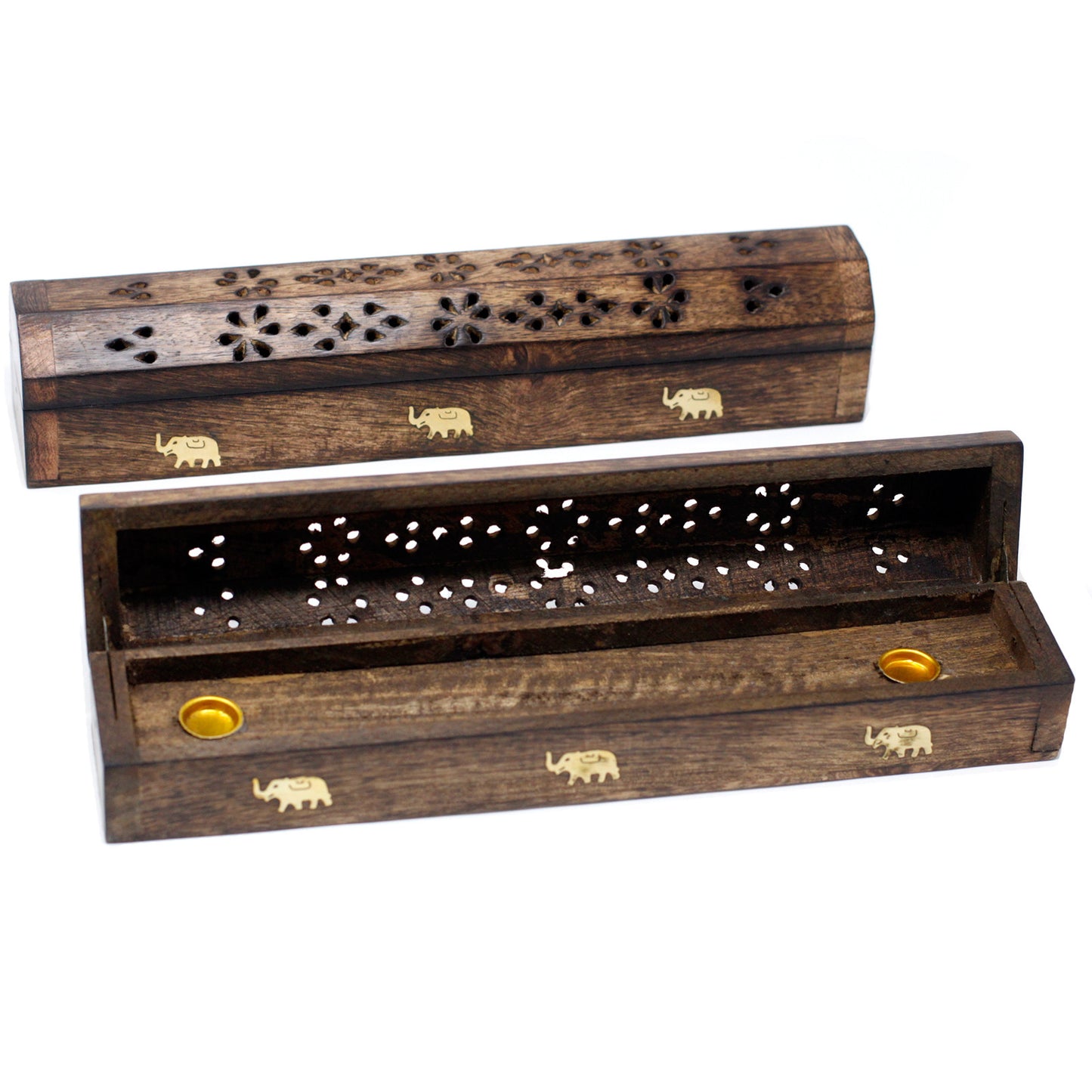 Incense Stick & Cone Smoke Boxes - Natural Mango Wood