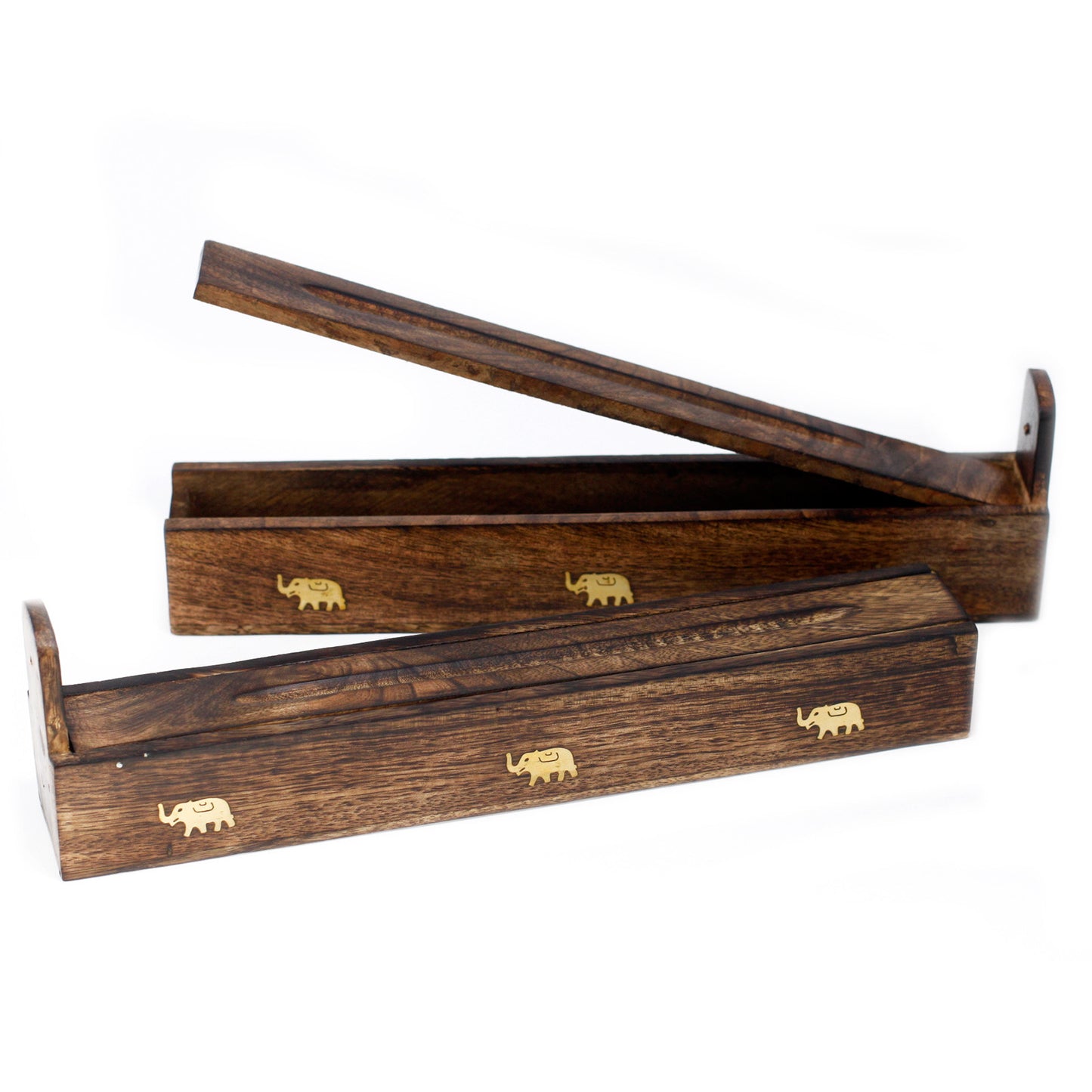 Mango Wood Incense Box - Elephant