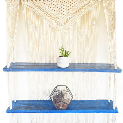 Handmade Macrame Hanging Shelves