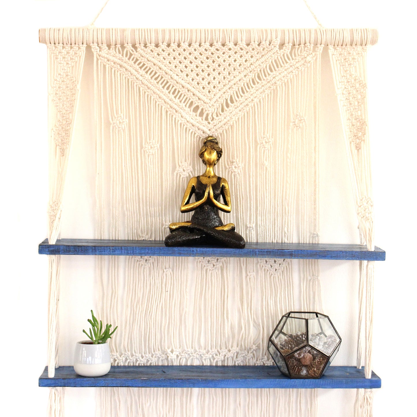 Handmade Macrame Hanging Shelves