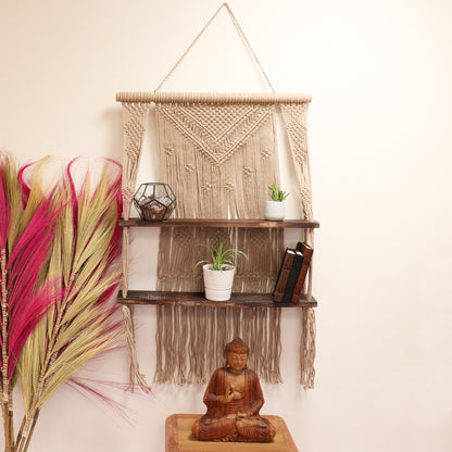 Handmade Macrame Hanging Shelves