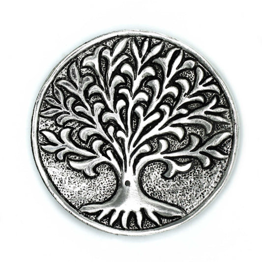 Aluminium Tree of Life Incense Holder - 10cm