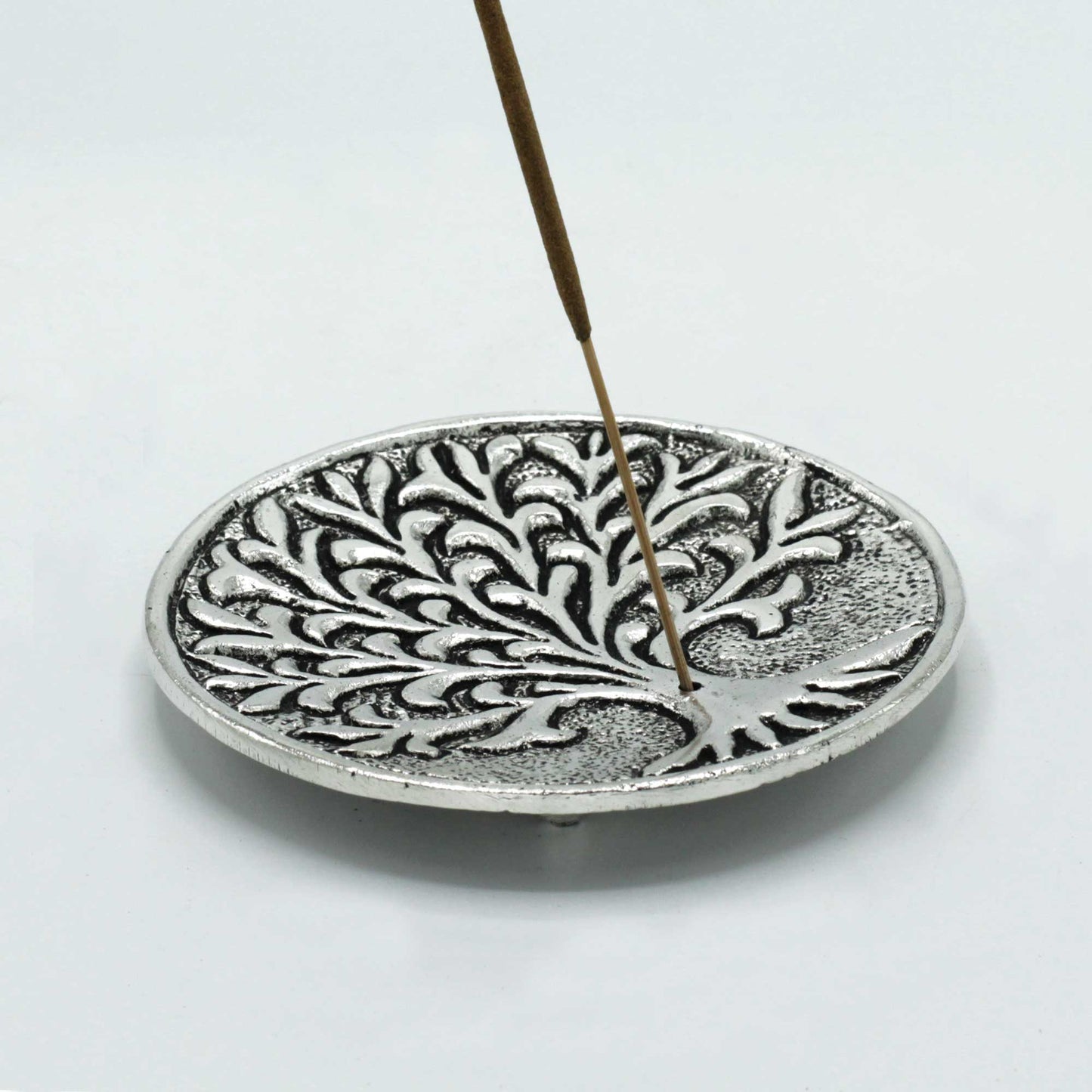 Aluminium Tree of Life Incense Holder - 10cm