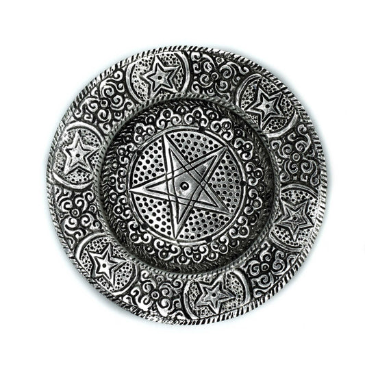 Aluminium Pentagram Incense Holder - 11.5cm