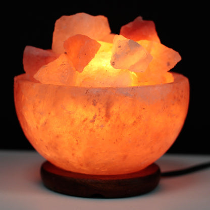 Crafted Himalayan Salt Lamp - Fire Bowl & Chunks