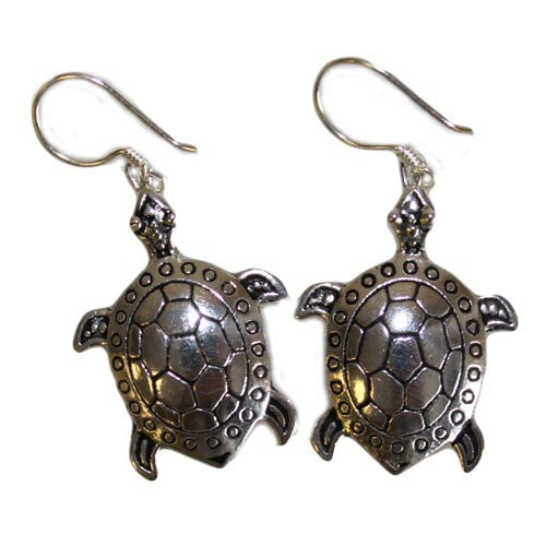 Beach Turtle Earrings - 925 Sterling Silver