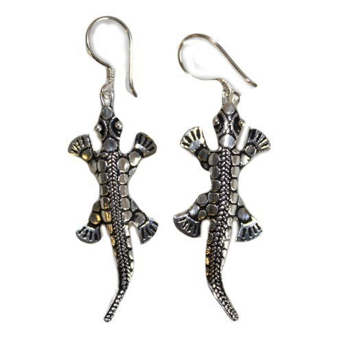 Sterling Silver Lizard Earrings