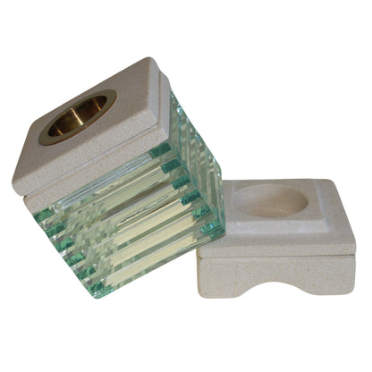 Sandstone Oil Burner - Square Glass Brick