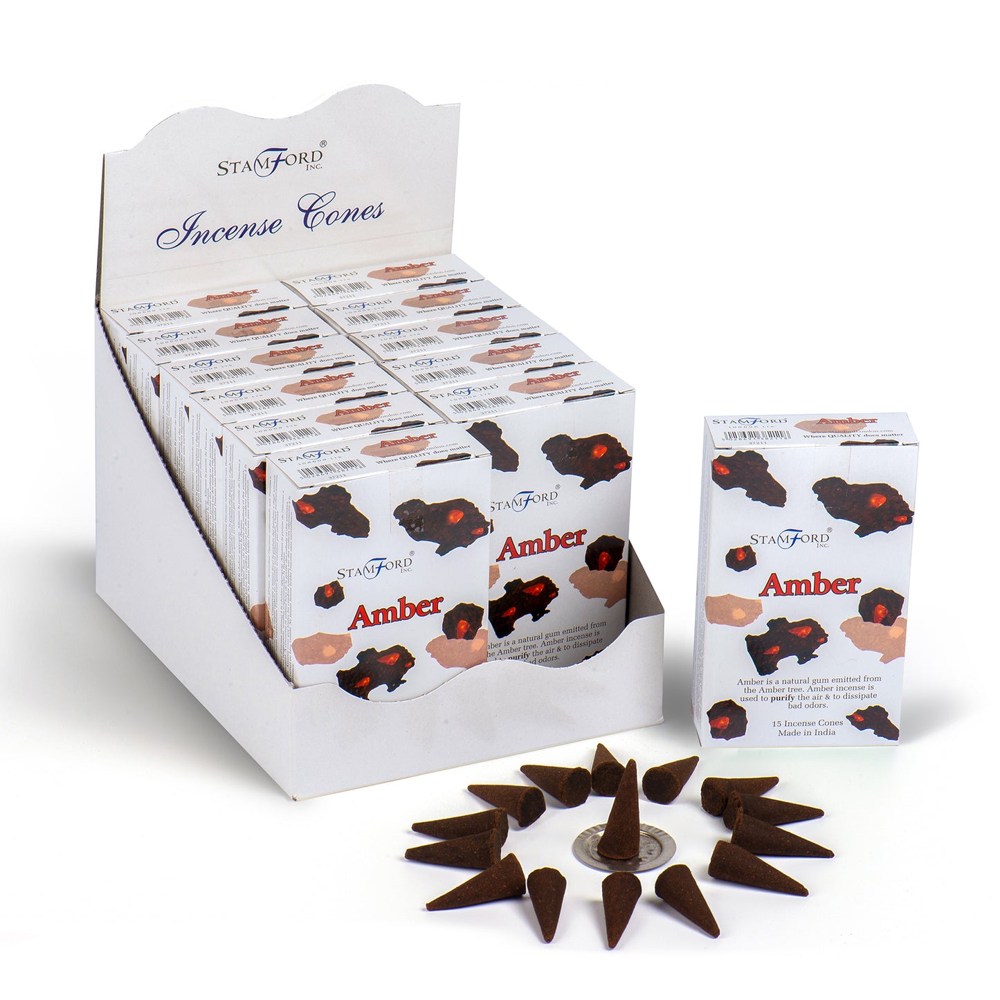 Stamford Premium Incense Cones - Amber