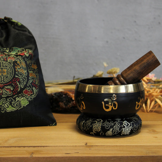 Tibetan Yoga Om Singing Bowl Set